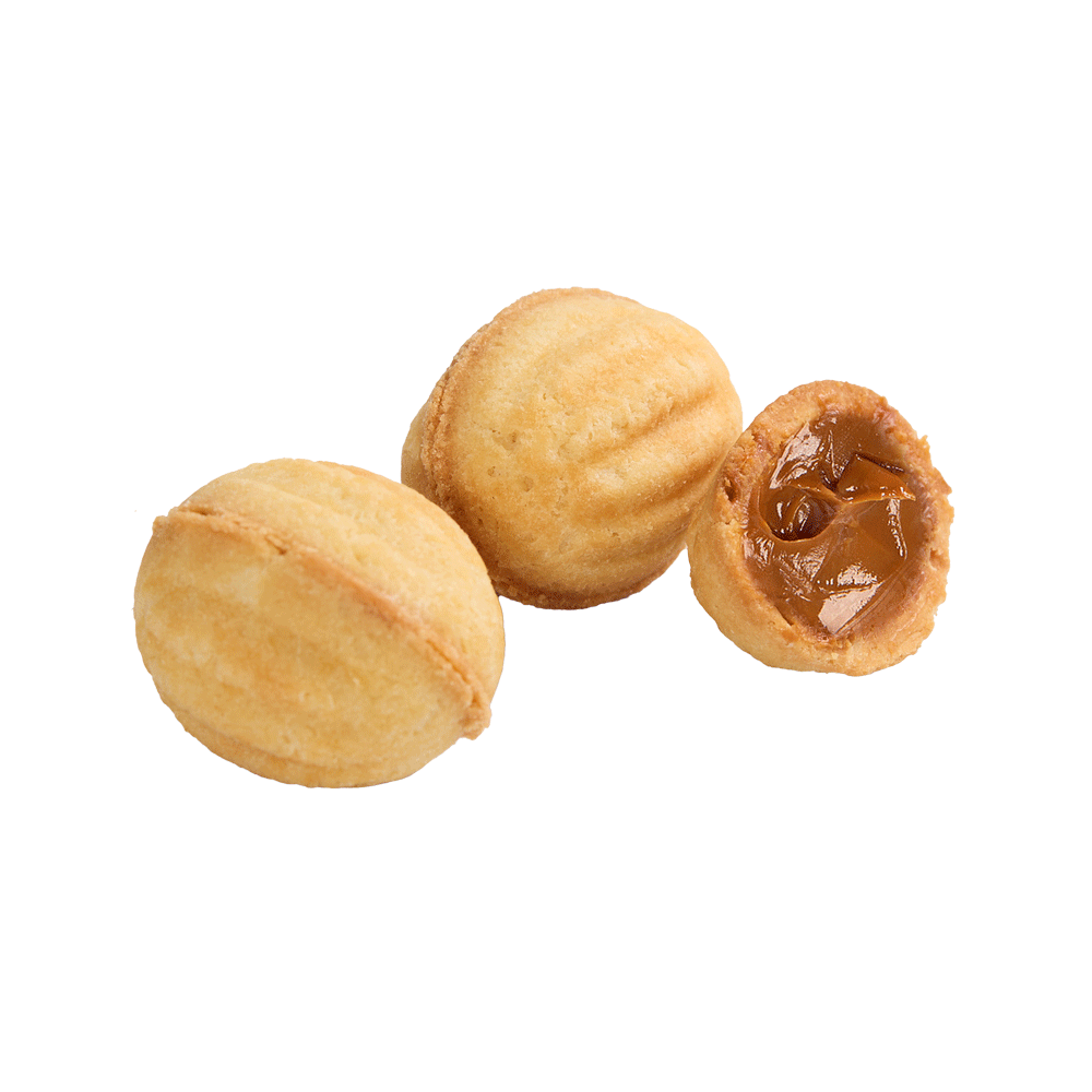 Oreshek · caramel-filled cookie