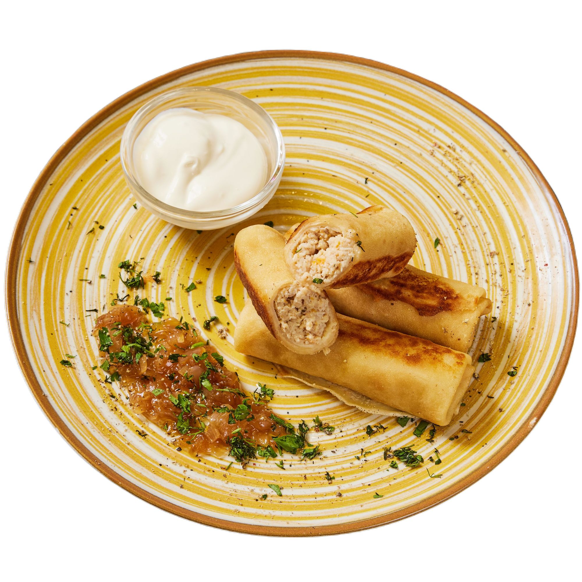 Chicken-filled crêpes