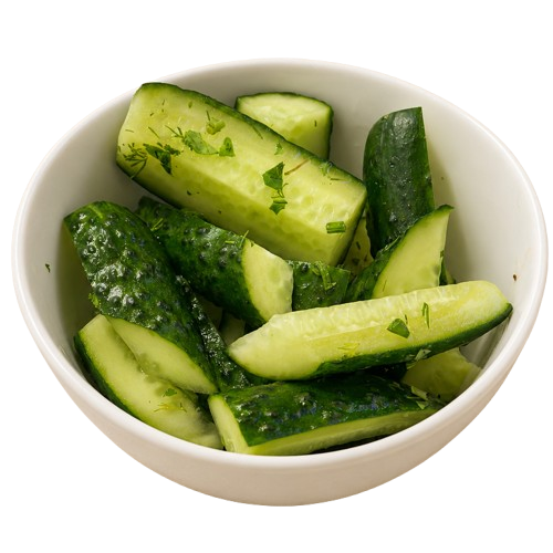 Homemade lightly salted cucumbers